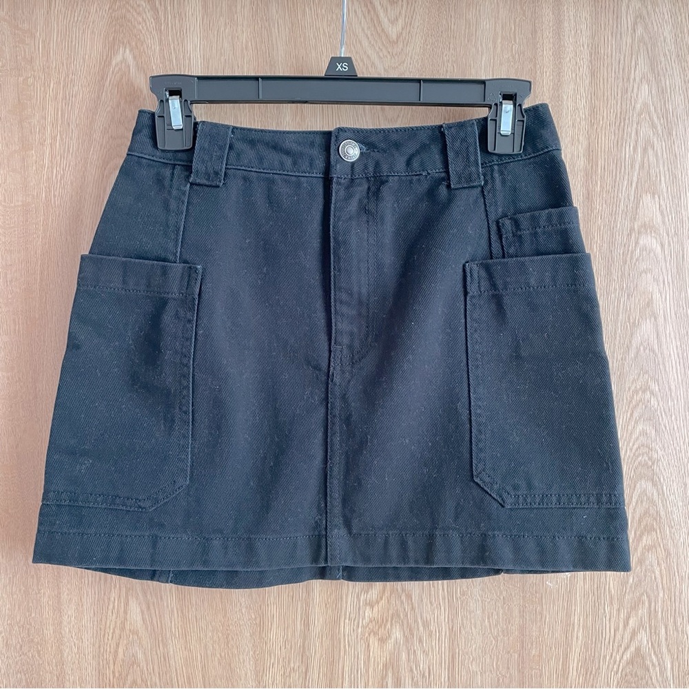 Forever 21 Black Denim Pocket Skirt